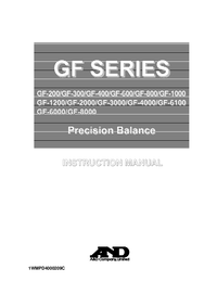 Thumbnail of document Manual - GF-P Series, A&D Weighing Legal for Trade Balance